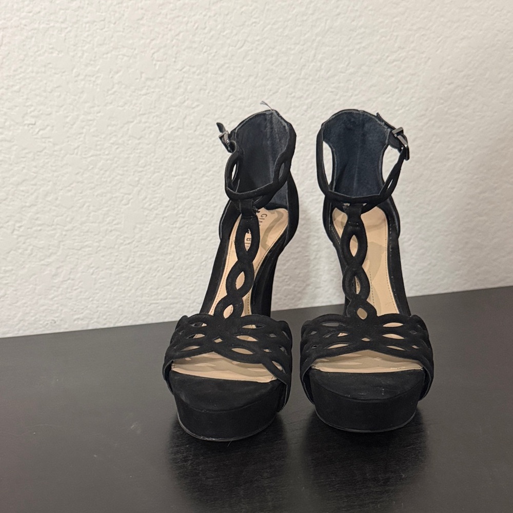 Gianni Bini Black Cutout Heels